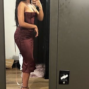 Authentic House of CB wine corset set. Retails $270 selling 250. Tag still on it